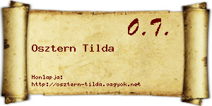 Osztern Tilda névjegykártya